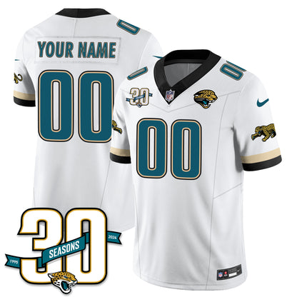 Custom Jacksonville Jaguars 1990s Throwback Uniforms - All Stitched