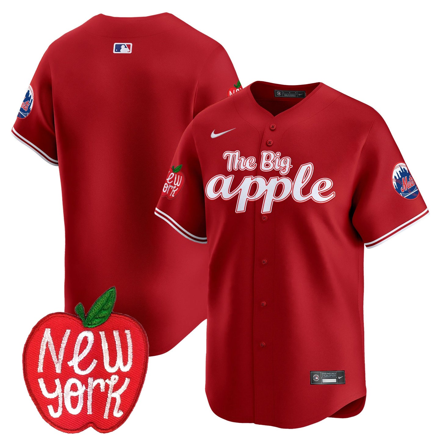 Mets The Big Apple Vapor Premier Limited Jersey - All Stitched