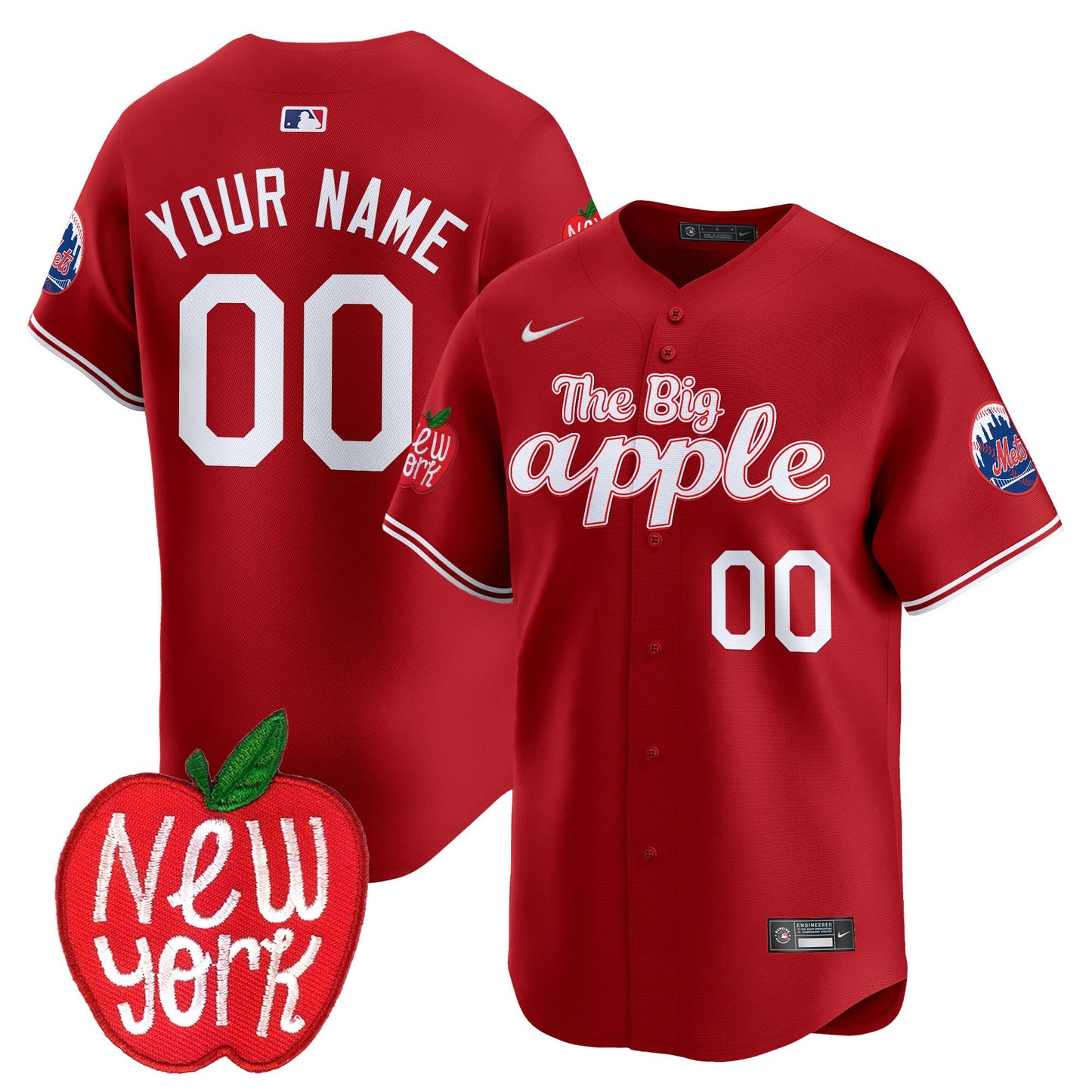 Mets The Big Apple Vapor Premier Limited Custom Jersey - All Stitched