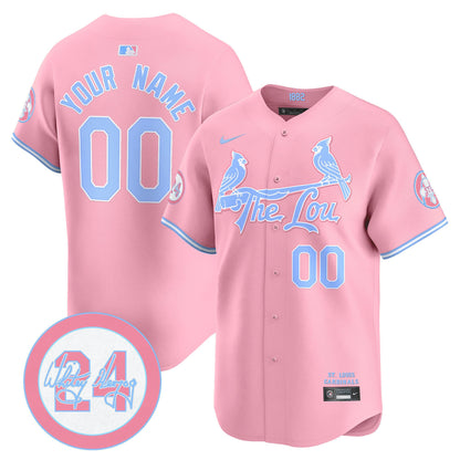 St. Louis Cardinals Bubblegum Pink Vapor Premier Limited Custom Jersey - All Stitched