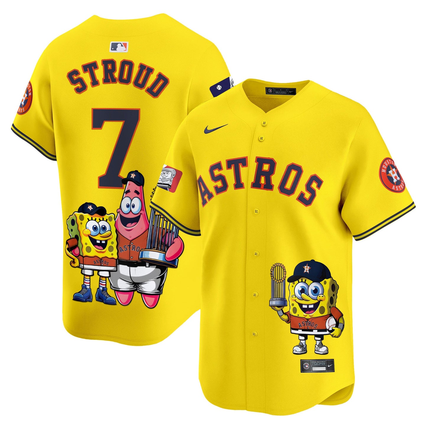 Astros SpongeBob SquarePants Vapor Premier Limited Jersey - Printed
