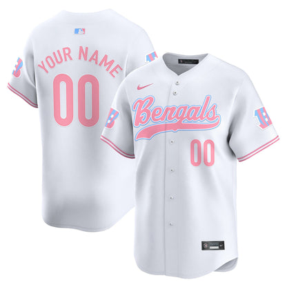 Bengals Bubblegum Pink Vapor Premier Limited Custom Jersey - All Stitched