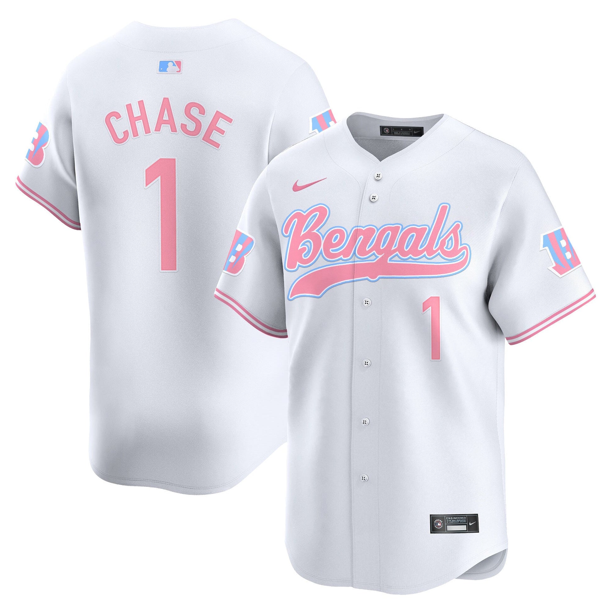 Unisex Bengals Bubblegum Pink Vapor Premier Limited Jersey - All Stitched