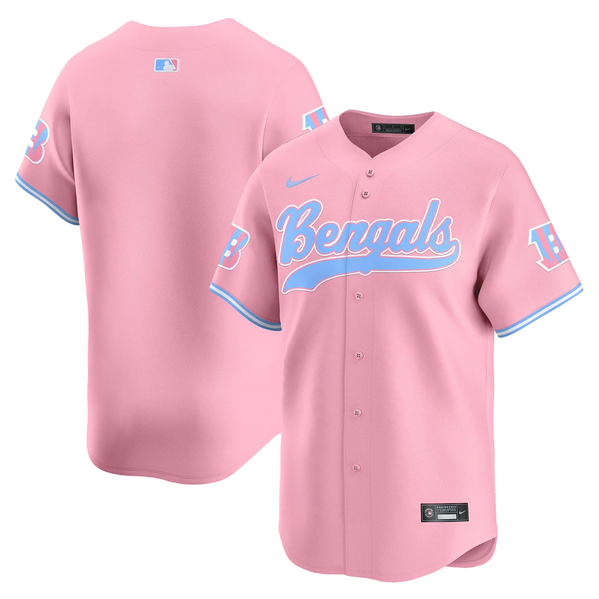 Unisex Bengals Bubblegum Pink Vapor Premier Limited Jersey - All Stitched