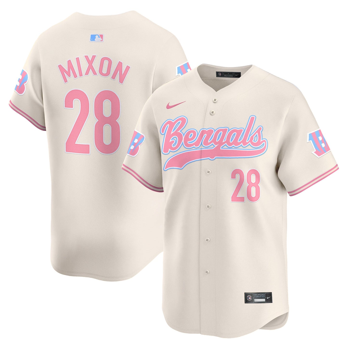 Unisex Bengals Bubblegum Pink Vapor Premier Limited Jersey - All Stitched