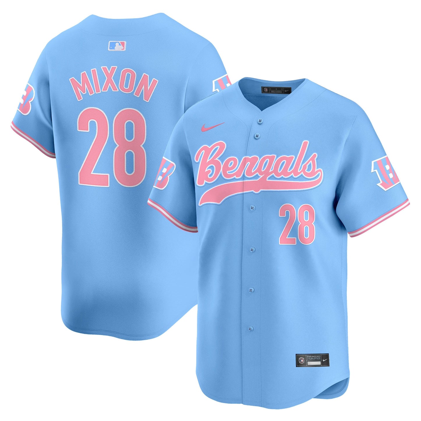 Unisex Bengals Bubblegum Pink Vapor Premier Limited Jersey - All Stitched