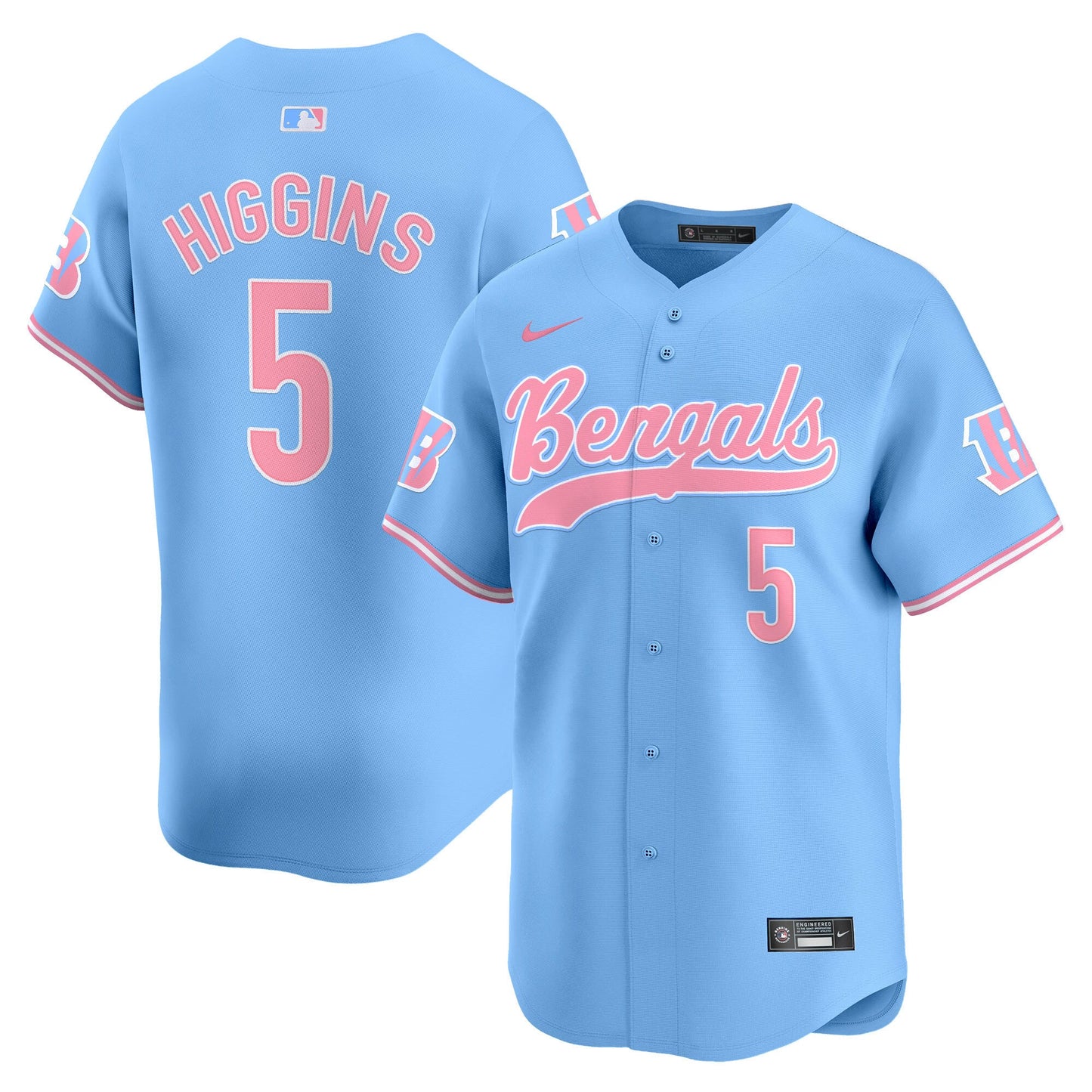 Unisex Bengals Bubblegum Pink Vapor Premier Limited Jersey - All Stitched