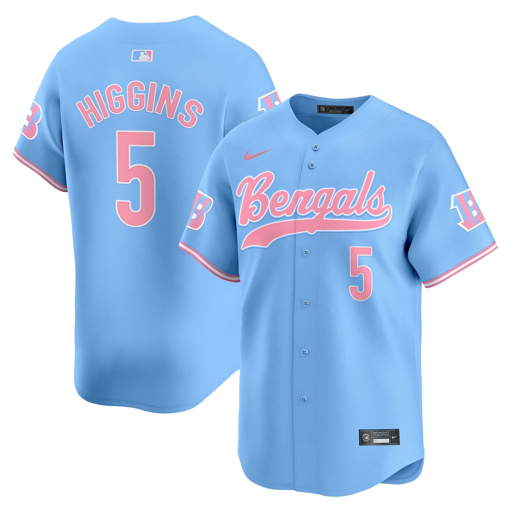 Unisex Bengals Bubblegum Pink Vapor Premier Limited Jersey - All Stitched