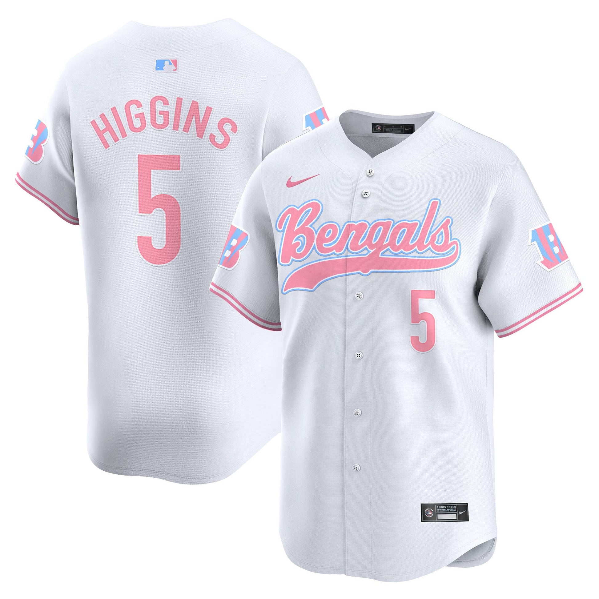 Unisex Bengals Bubblegum Pink Vapor Premier Limited Jersey - All Stitched