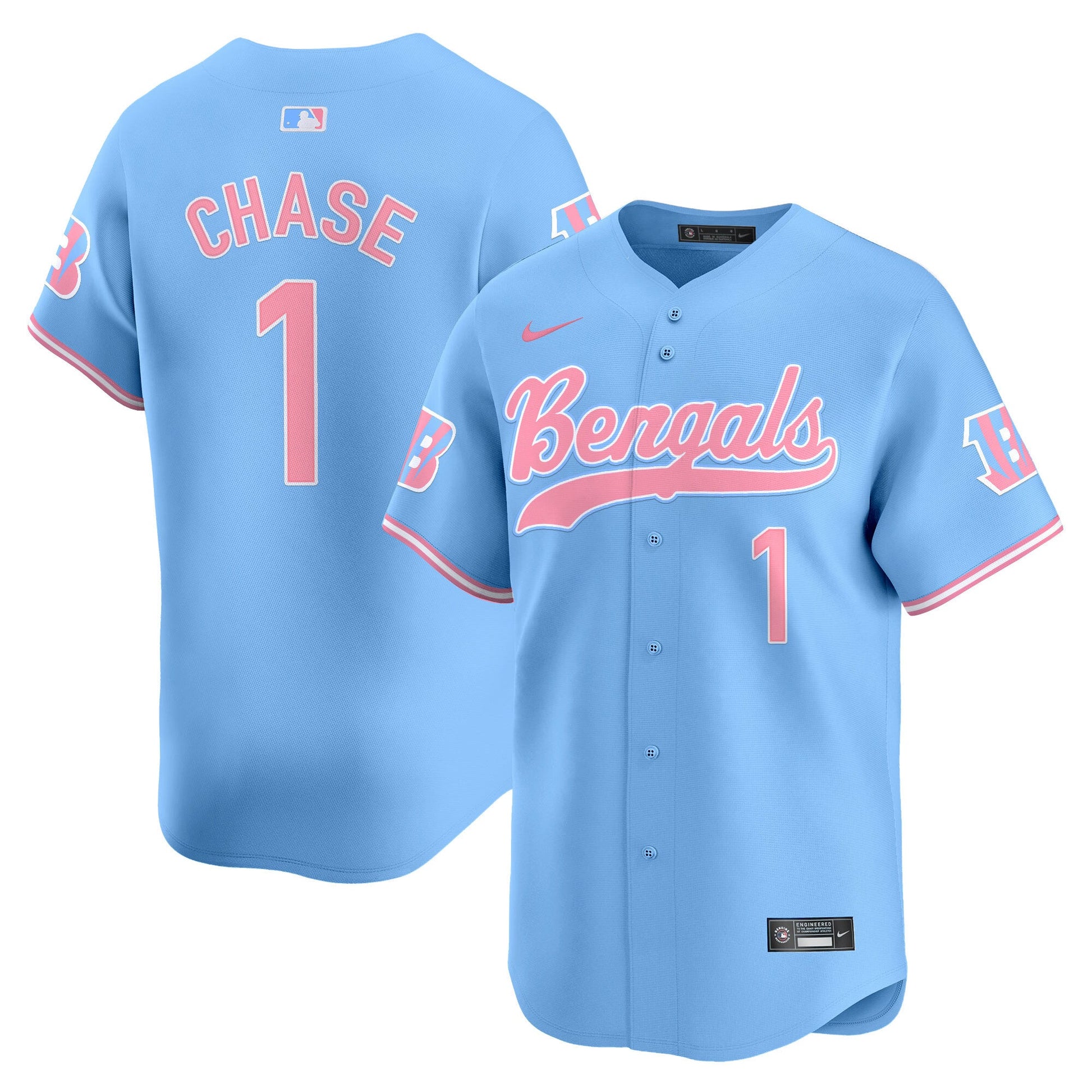 Unisex Bengals Bubblegum Pink Vapor Premier Limited Jersey - All Stitched