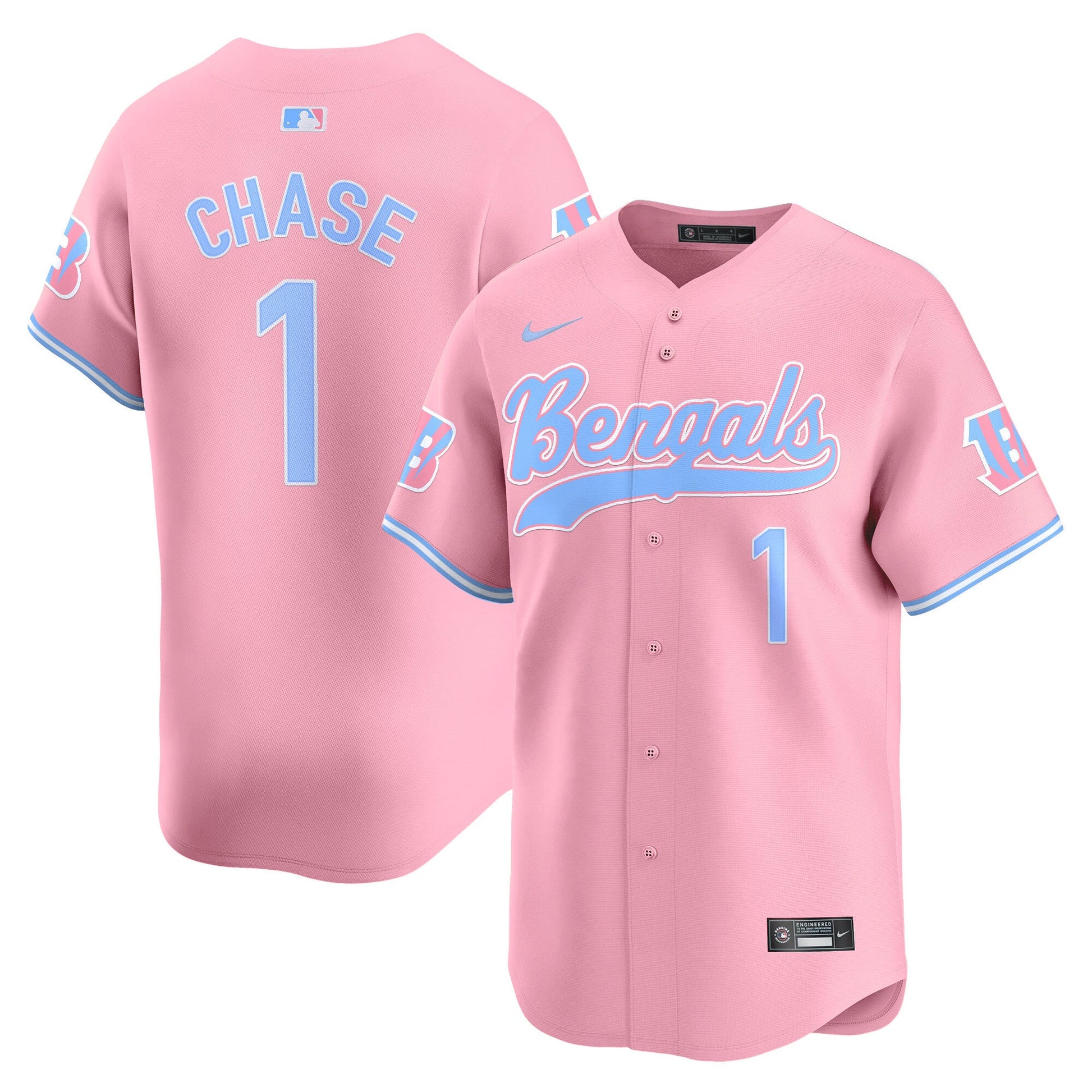 Unisex Bengals Bubblegum Pink Vapor Premier Limited Jersey - All Stitched