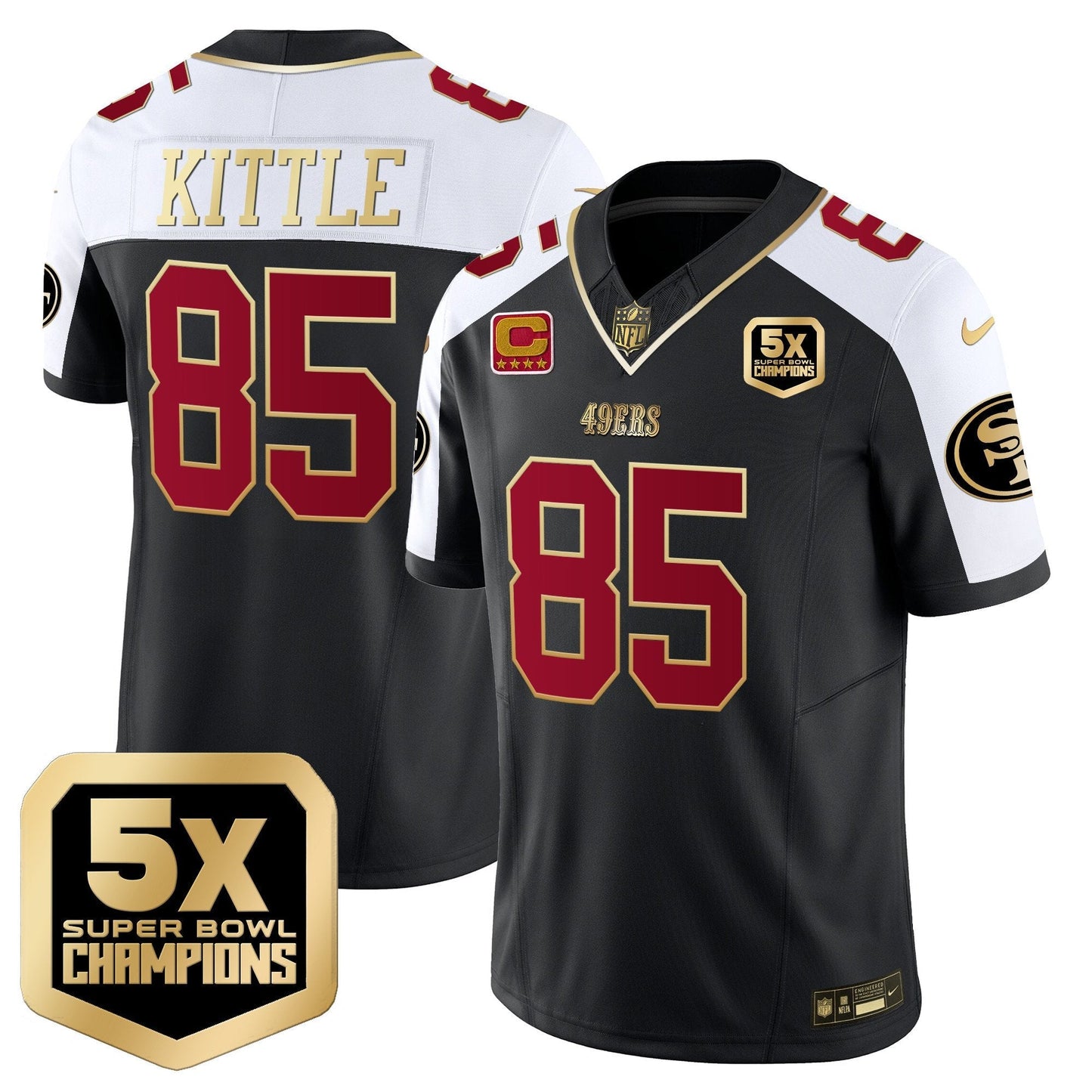 49ers 5x Super Bowl Champions Vapor Limited Jersey - All Stitched