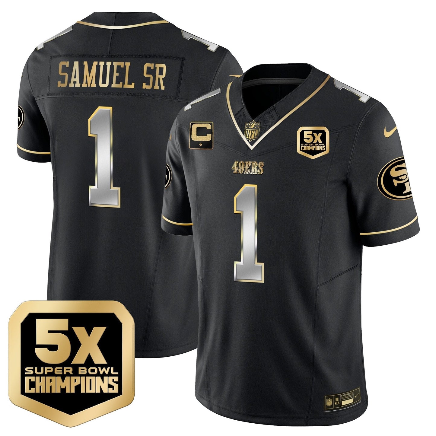 49ers 5x Super Bowl Champions Vapor Limited Jersey - All Stitched