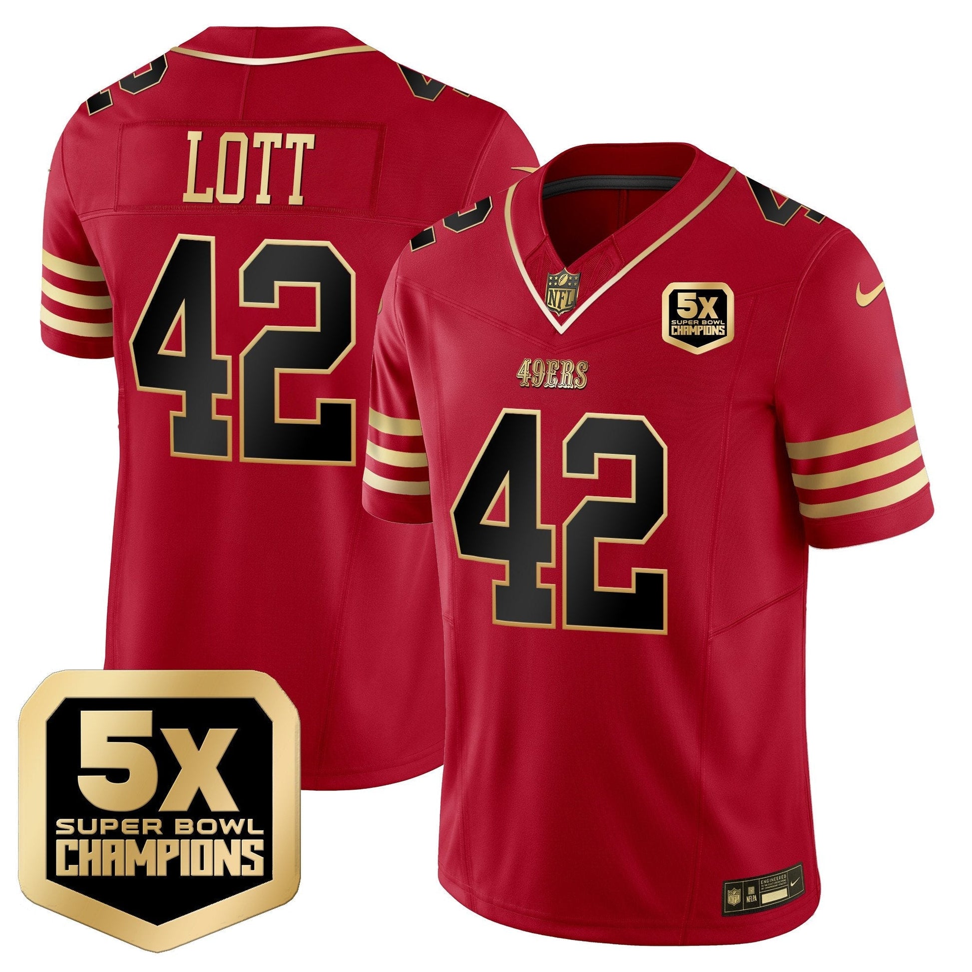 49ers 5x Super Bowl Champions Vapor Limited Jersey - All Stitched