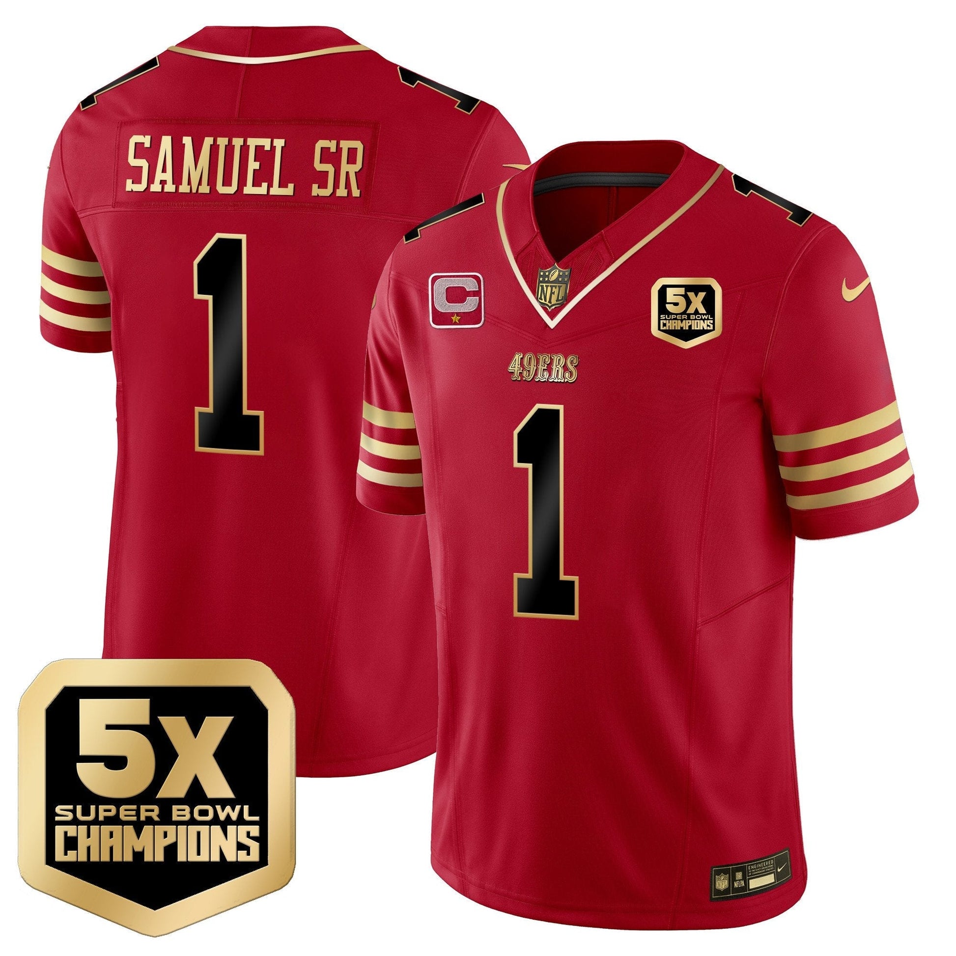 49ers 5x Super Bowl Champions Vapor Limited Jersey - All Stitched