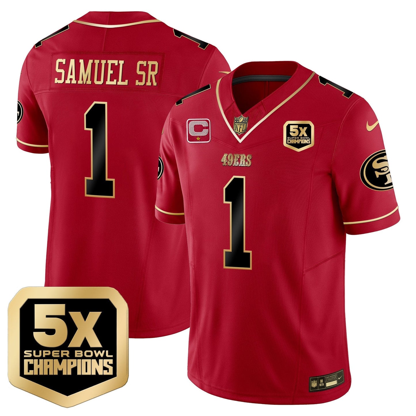49ers 5x Super Bowl Champions Vapor Limited Jersey - All Stitched