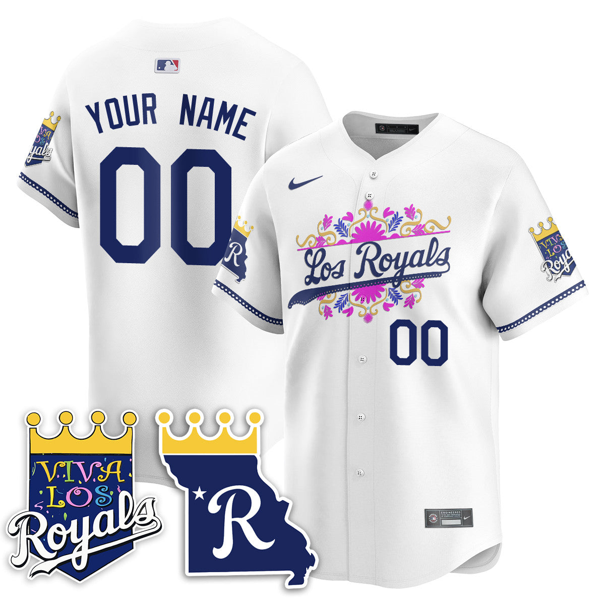 Custom Viva Los Royals 2024 Vapor Limited Jersey