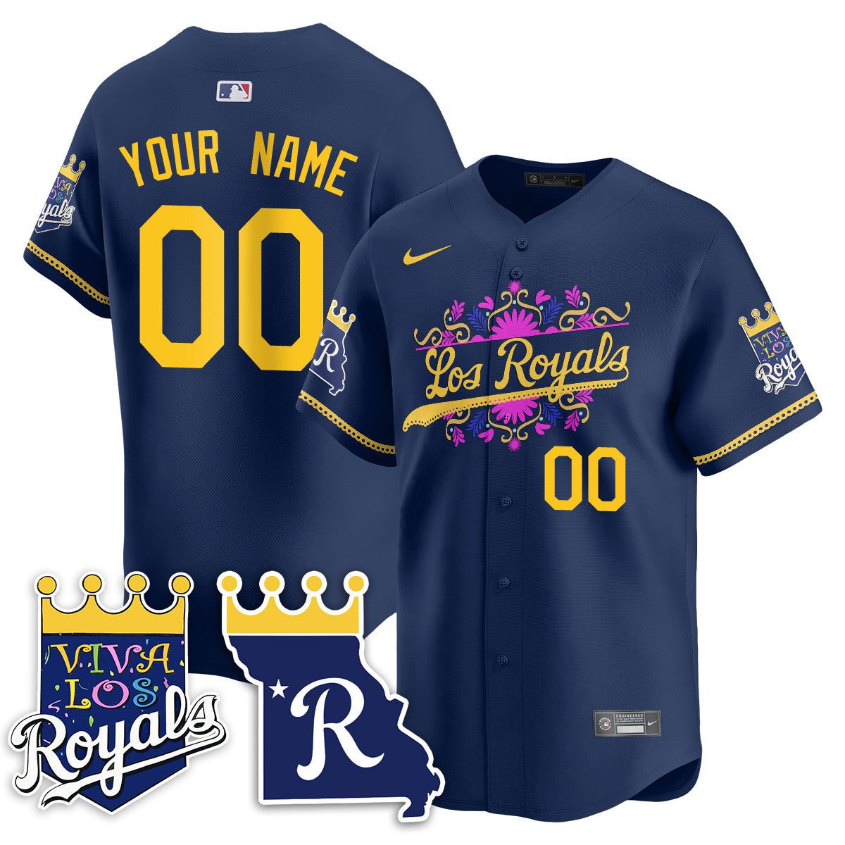 Custom Viva Los Royals 2024 Vapor Limited Jersey