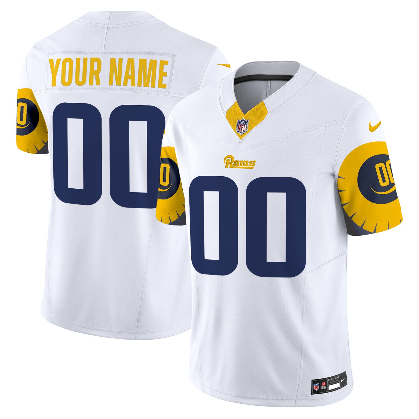 Rams Special Vapor Limited Custom Jersey - All Stitched