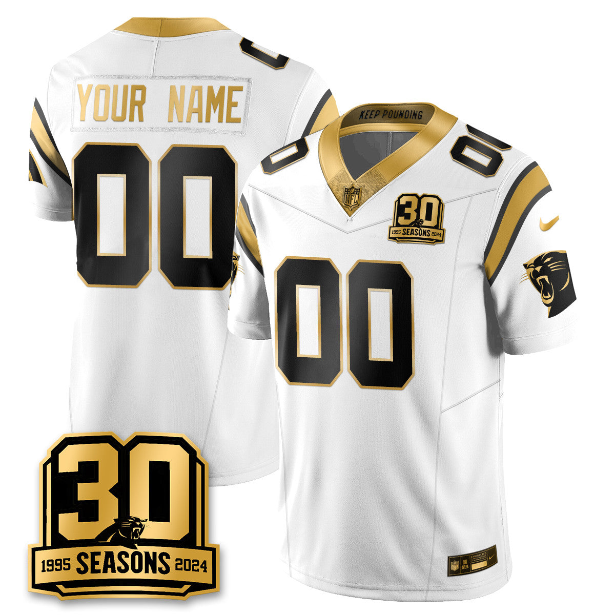 Custom Carolina Panthers 2024 Vapot Limited Jersey - 30th Season - All Stitched
