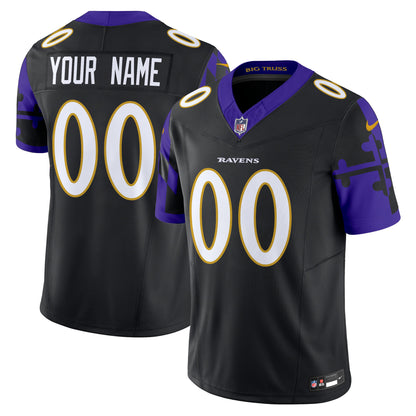 Ravens Baltimore Flag Vapor Limited Custom Jersey - All Stitched