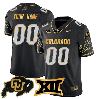 Custom Colorado Buffaloes 2024 Vapor Limited Gold Jersey N3 - All Stitched