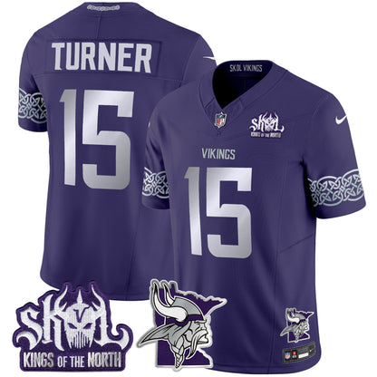 Men's Minnesota Vikings 2024 Winter Warrior Skol Patch Vapor Limited Jersey V2 - All Stitched