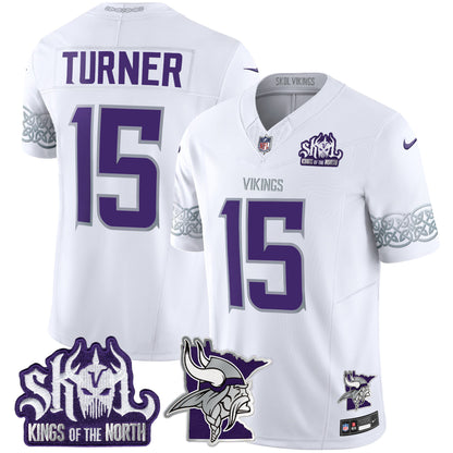 Men's Minnesota Vikings 2024 Winter Warrior Skol Patch Vapor Limited Jersey V2 - All Stitched