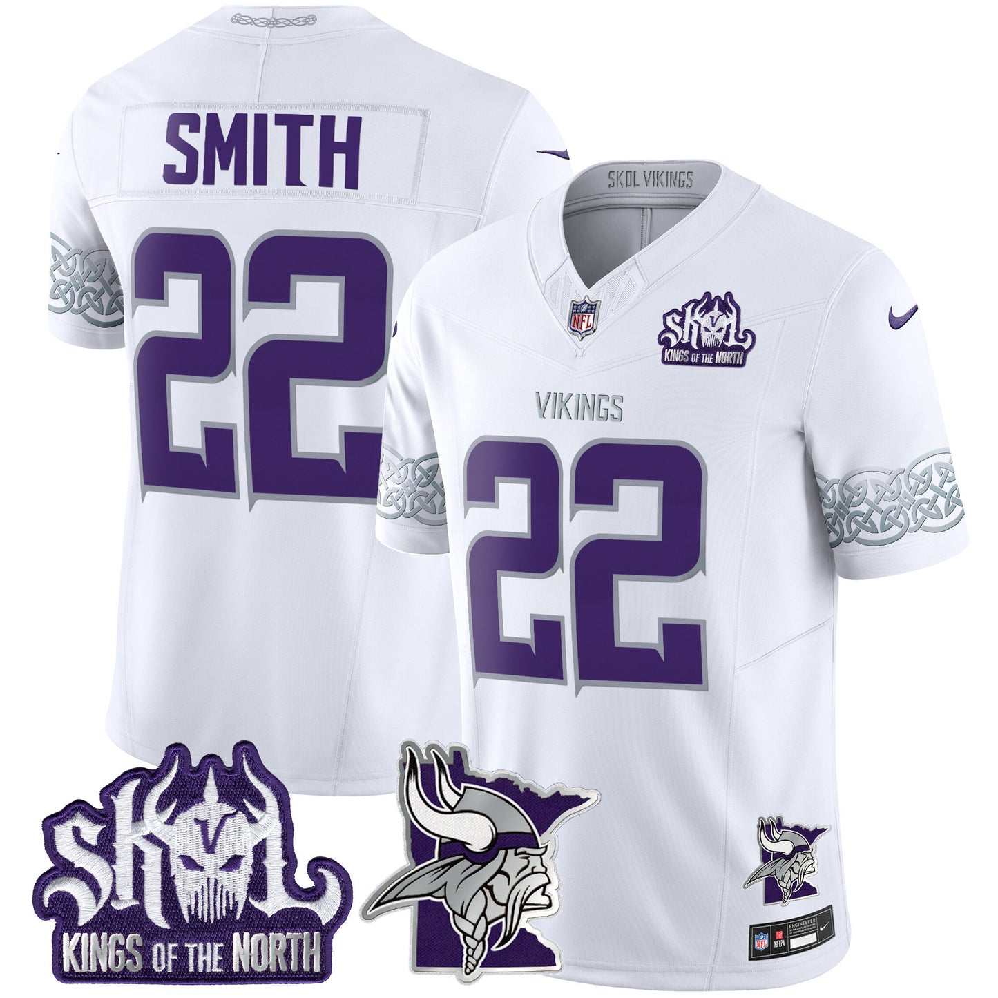 Men's Minnesota Vikings 2024 Winter Warrior Skol Patch Vapor Limited Jersey V2 - All Stitched