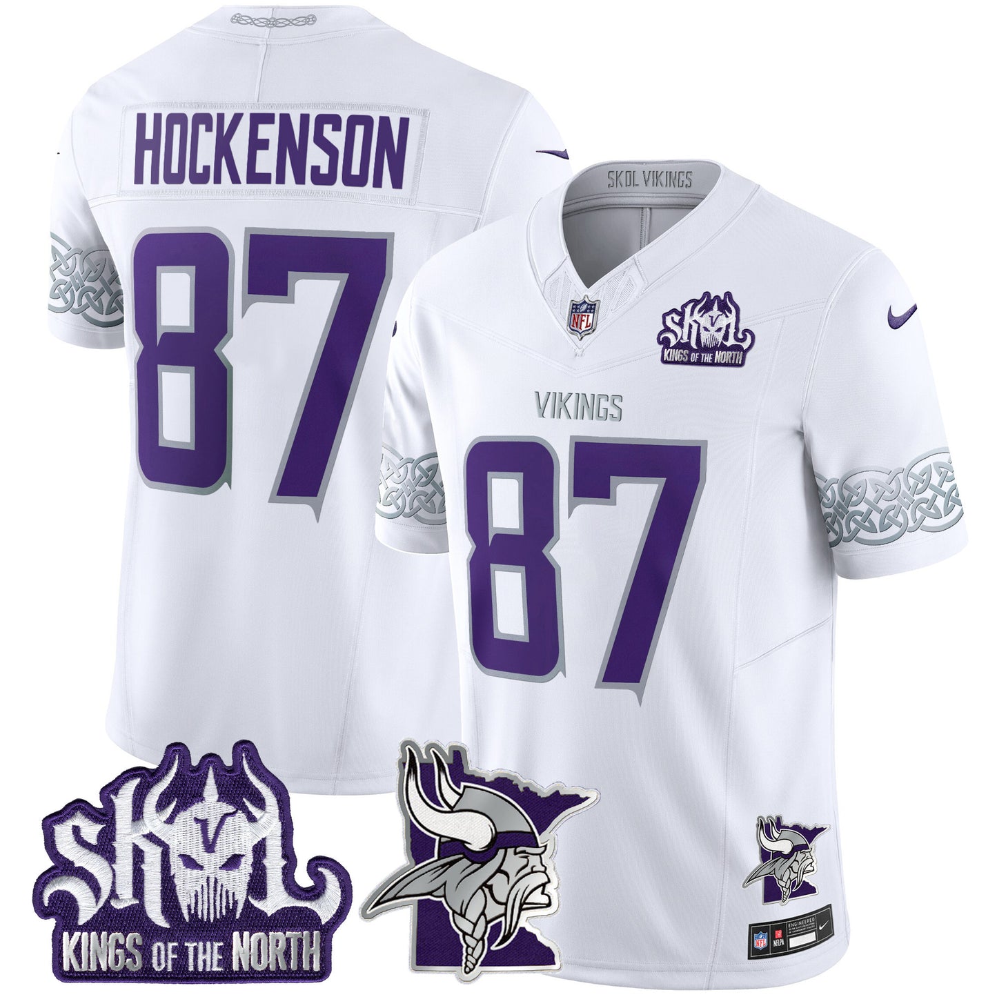 Men's Minnesota Vikings 2024 Winter Warrior Skol Patch Vapor Limited Jersey V2 - All Stitched