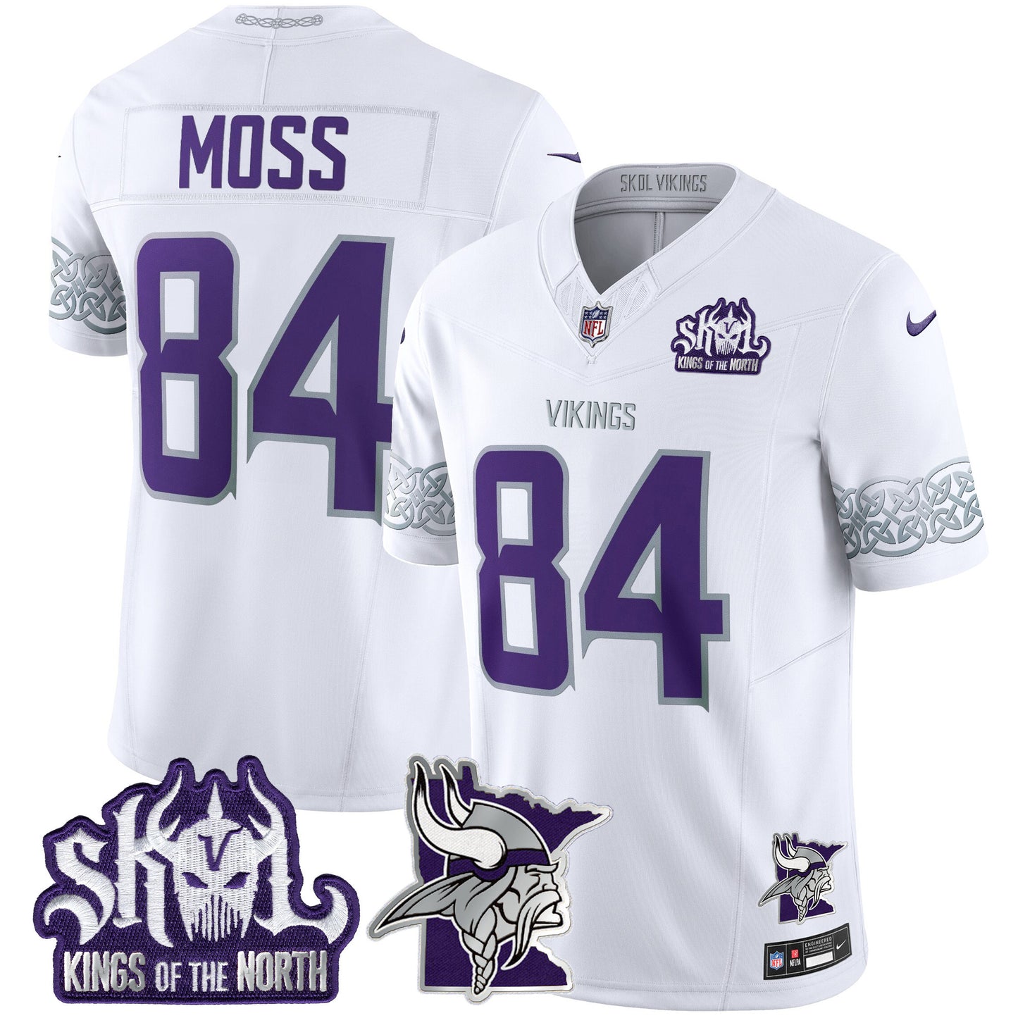 Men's Minnesota Vikings 2024 Winter Warrior Skol Patch Vapor Limited Jersey V2 - All Stitched