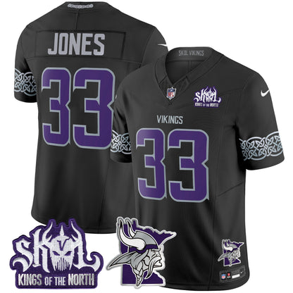 Men's Minnesota Vikings 2024 Winter Warrior Skol Patch Vapor Limited Jersey V2 - All Stitched