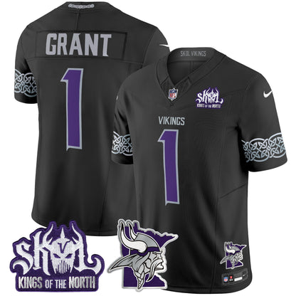 Men's Minnesota Vikings 2024 Winter Warrior Skol Patch Vapor Limited Jersey V2 - All Stitched