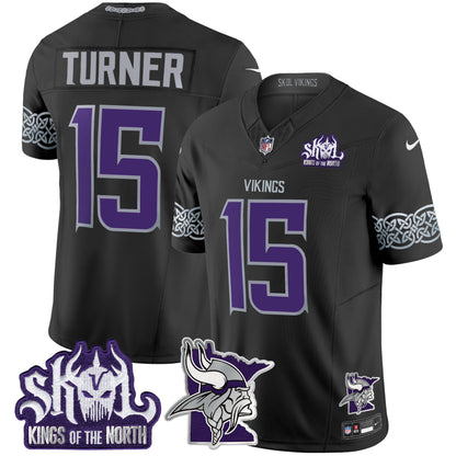 Men's Minnesota Vikings 2024 Winter Warrior Skol Patch Vapor Limited Jersey V2 - All Stitched