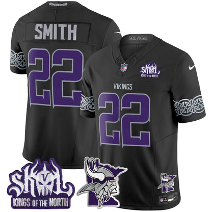 Men's Minnesota Vikings 2024 Winter Warrior Skol Patch Vapor Limited Jersey V2 - All Stitched