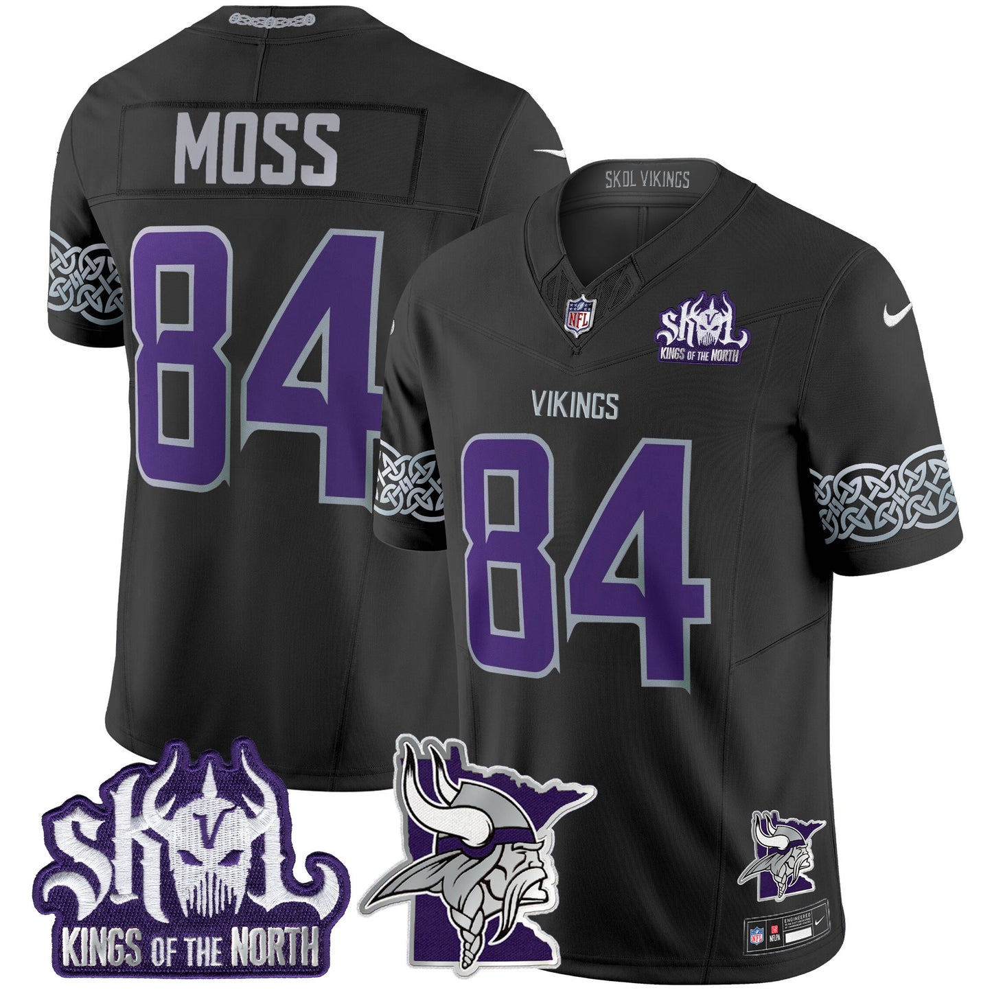 Men's Minnesota Vikings 2024 Winter Warrior Skol Patch Vapor Limited Jersey V2 - All Stitched