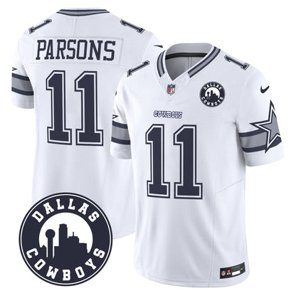 Cowboys "Dallas City" Patch Vapor Limited Jersey - All Stitched