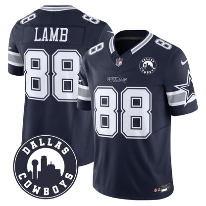 Cowboys "Dallas City" Patch Vapor Limited Jersey - All Stitched