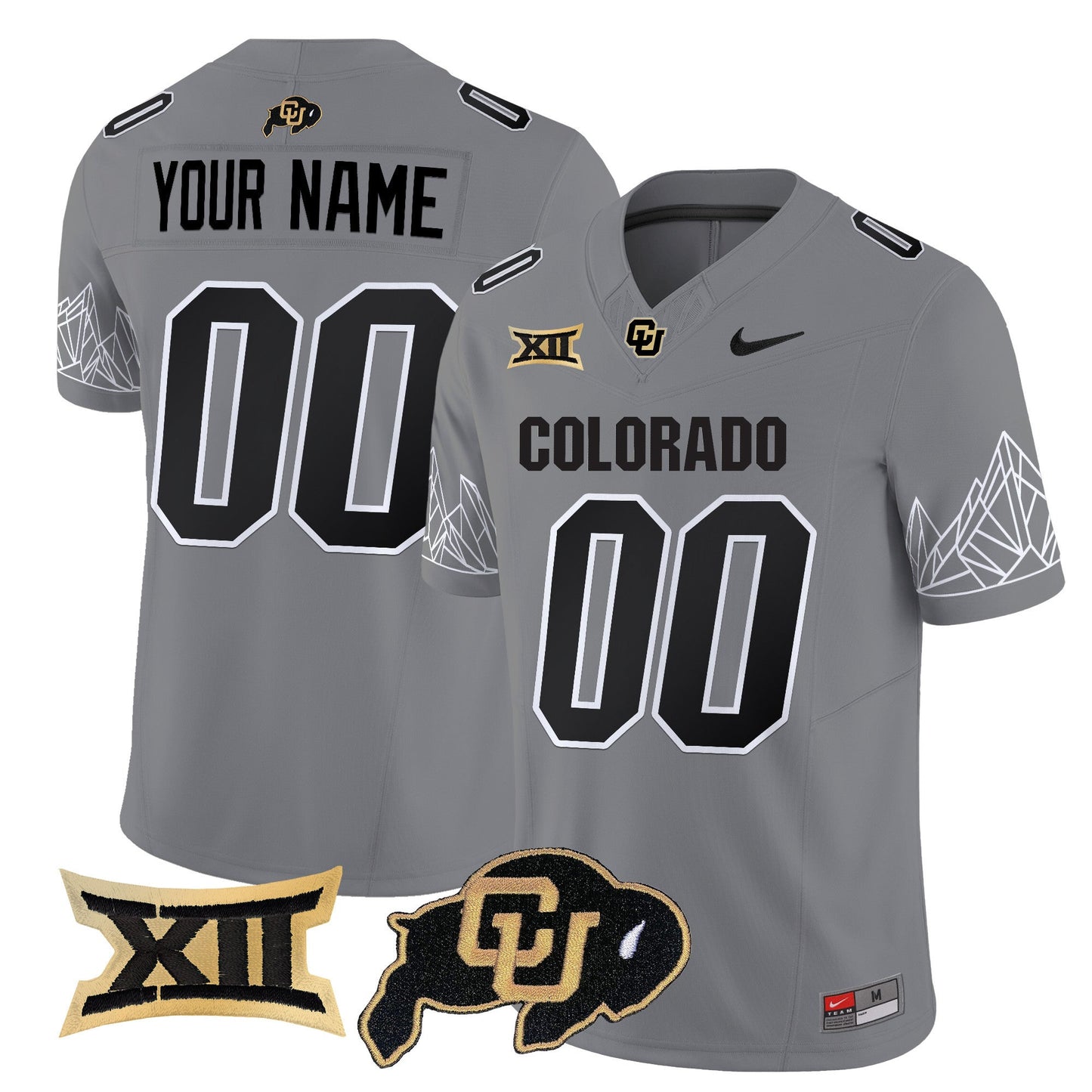 Colorado Buffaloes Vapor Limited Custom Jersey V3 - Big 12 XII Patch - All Stitched