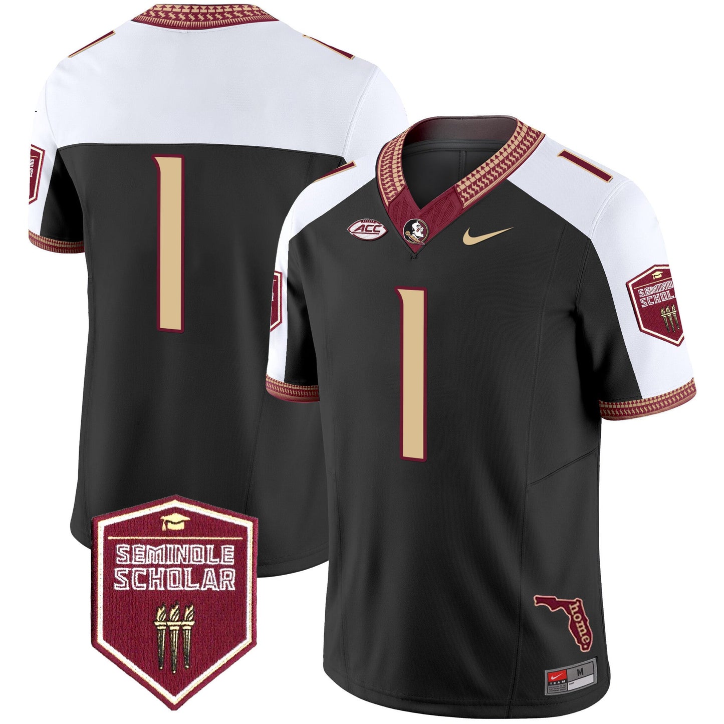 Men's Florida State Seminoles 2025 Seminole Scholar Patch Vapor Limited Jersey - All Stitched