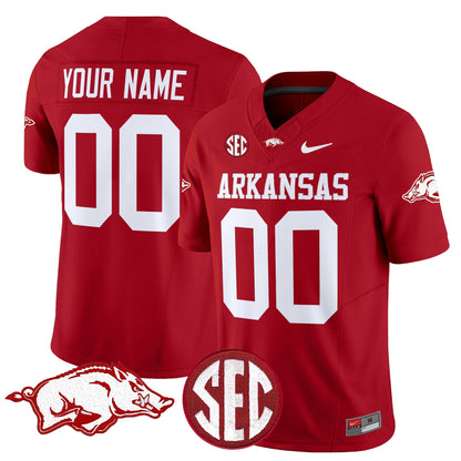 Arkansas Razorbacks Vapor Limited Custom Jersey - All Stitched