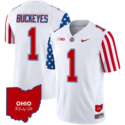 Men's Ohio State Buckeyes American Style Vapor Limited Jersey - All Stitched