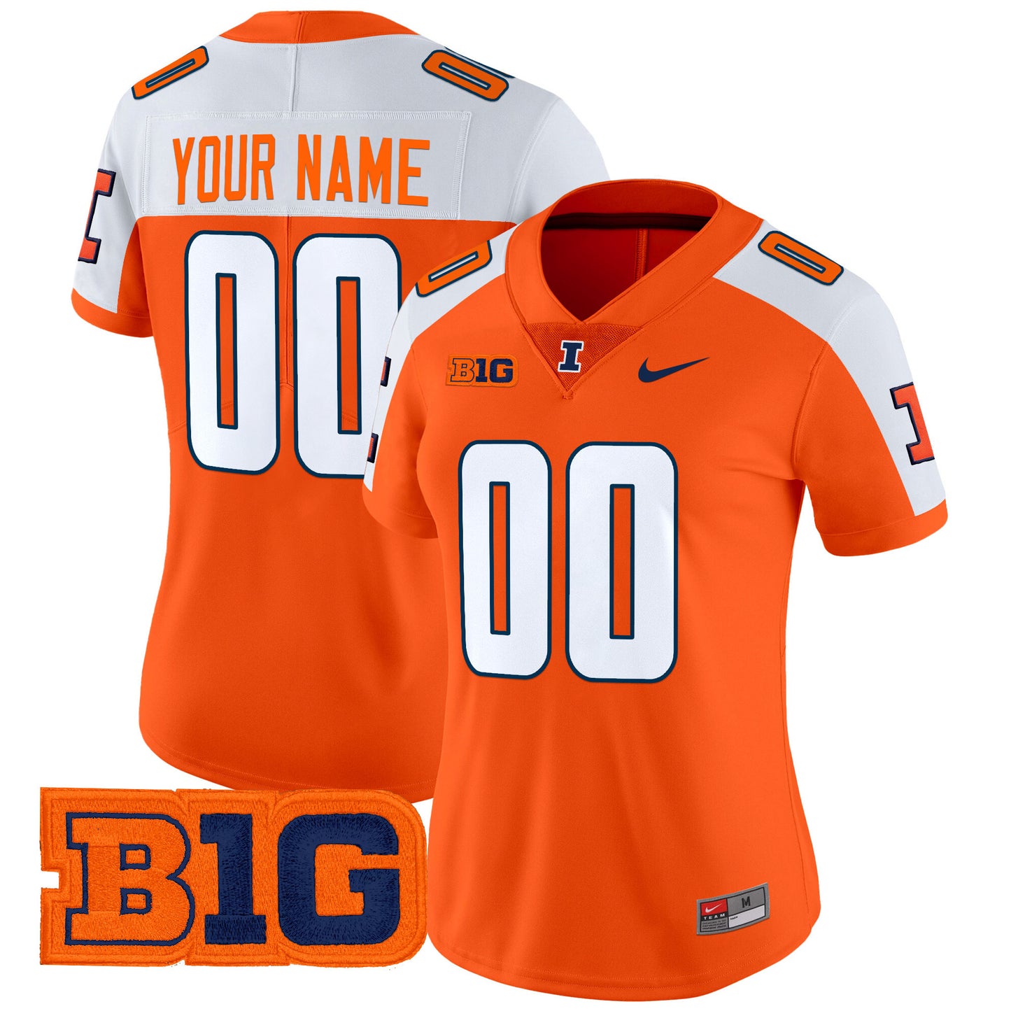 Illinois Fighting Illini 2025 Vapor Limited Custom Jersey - All Stitched
