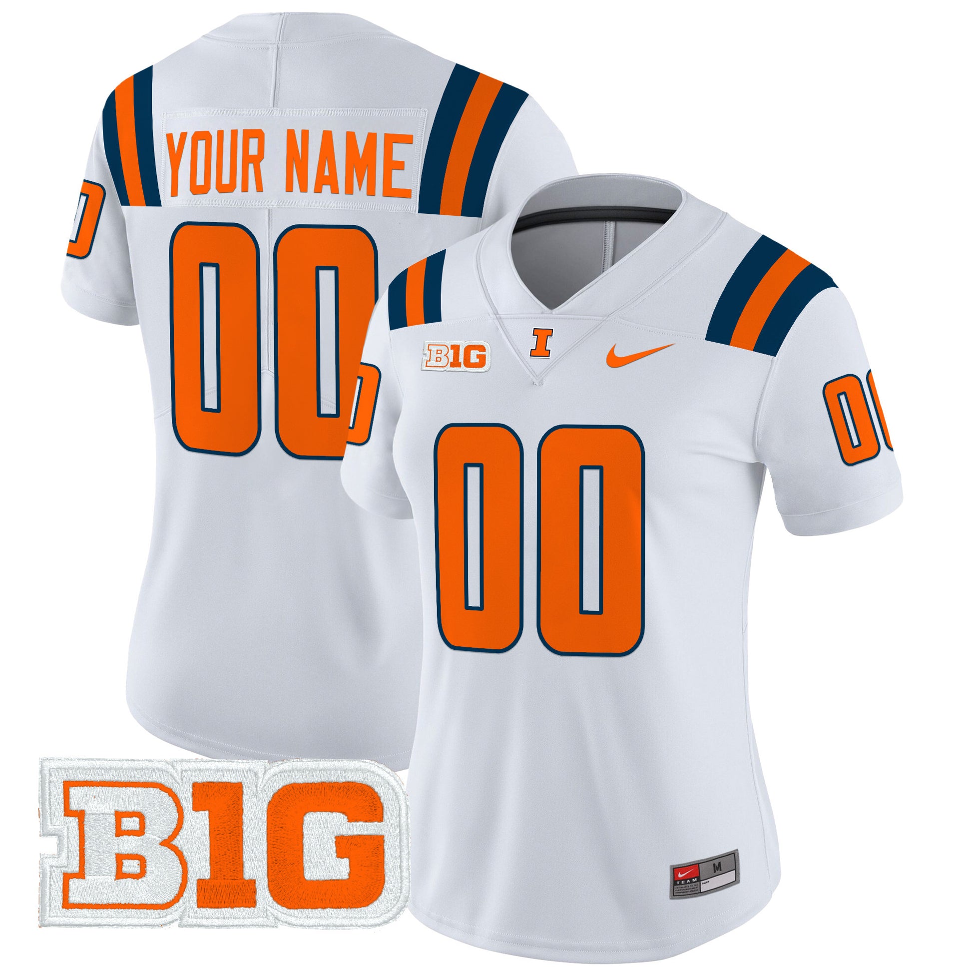 Illinois Fighting Illini 2025 Vapor Limited Custom Jersey - All Stitched