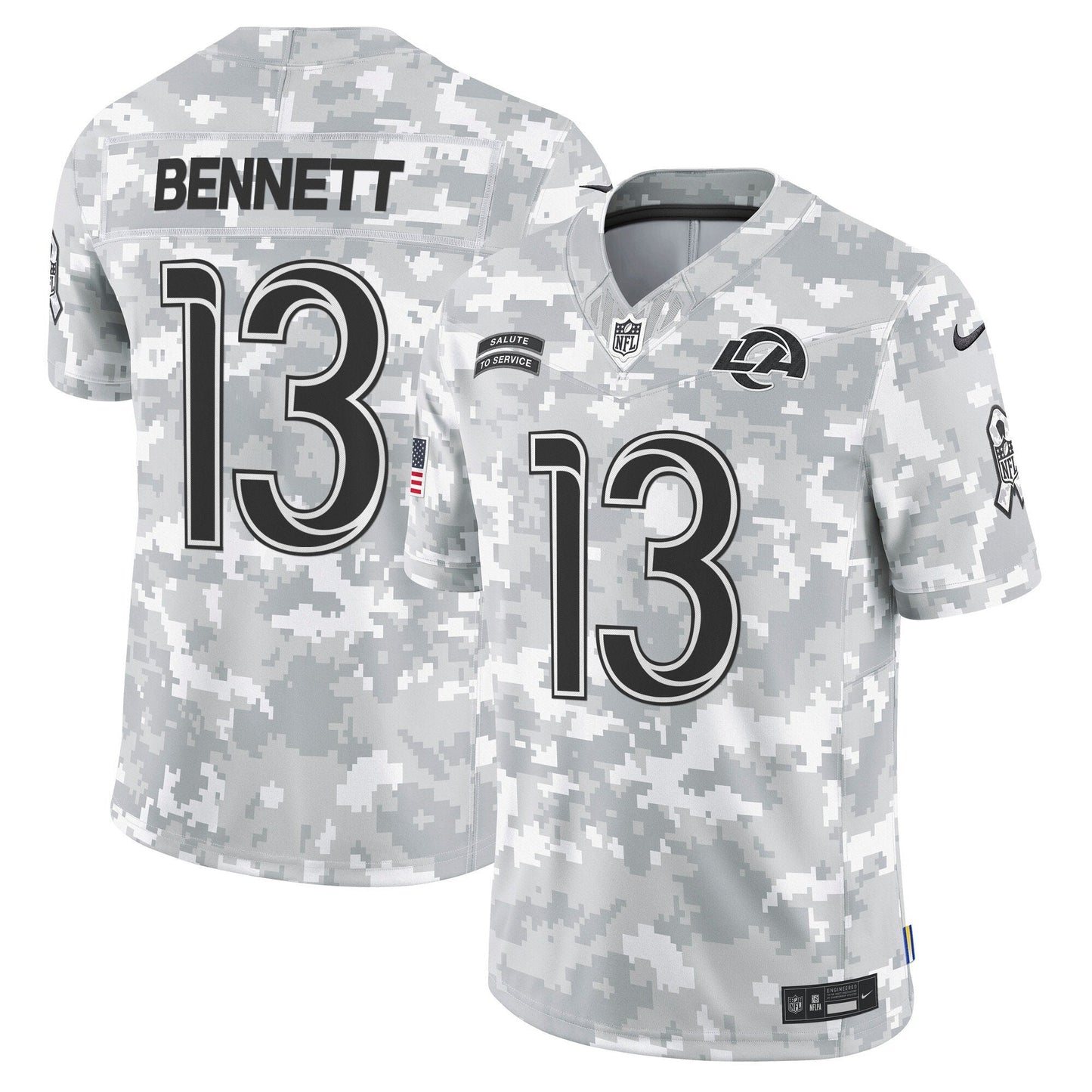 Rams 2024 Salute to Service Vapor Limited Jersey - Arctic Camo - All Stitched