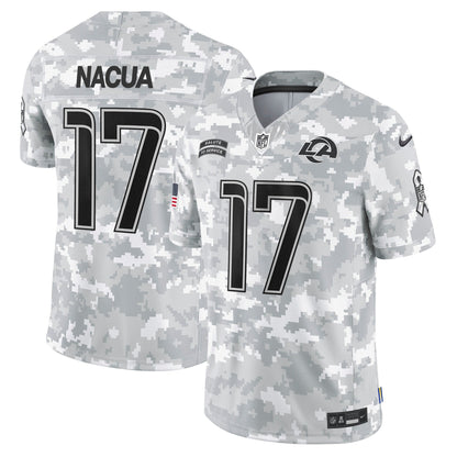 Rams 2024 Salute to Service Vapor Limited Jersey - Arctic Camo - All Stitched