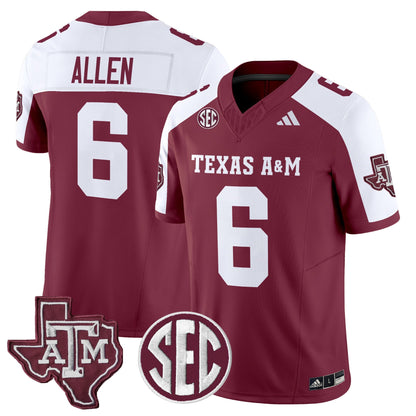Men's Texas A&M Aggies 2025 Vapor Limited Jersey - All Stitched