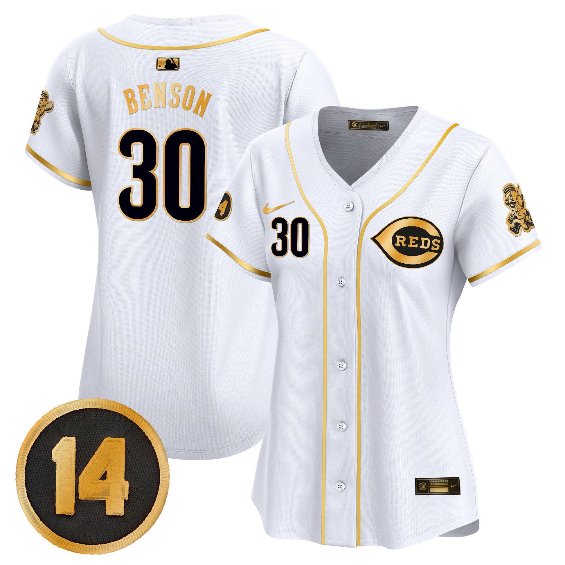 Women's Cincinnati Reds Pete Rose Patch Vapor Premier Limited Jersey - All Stitched