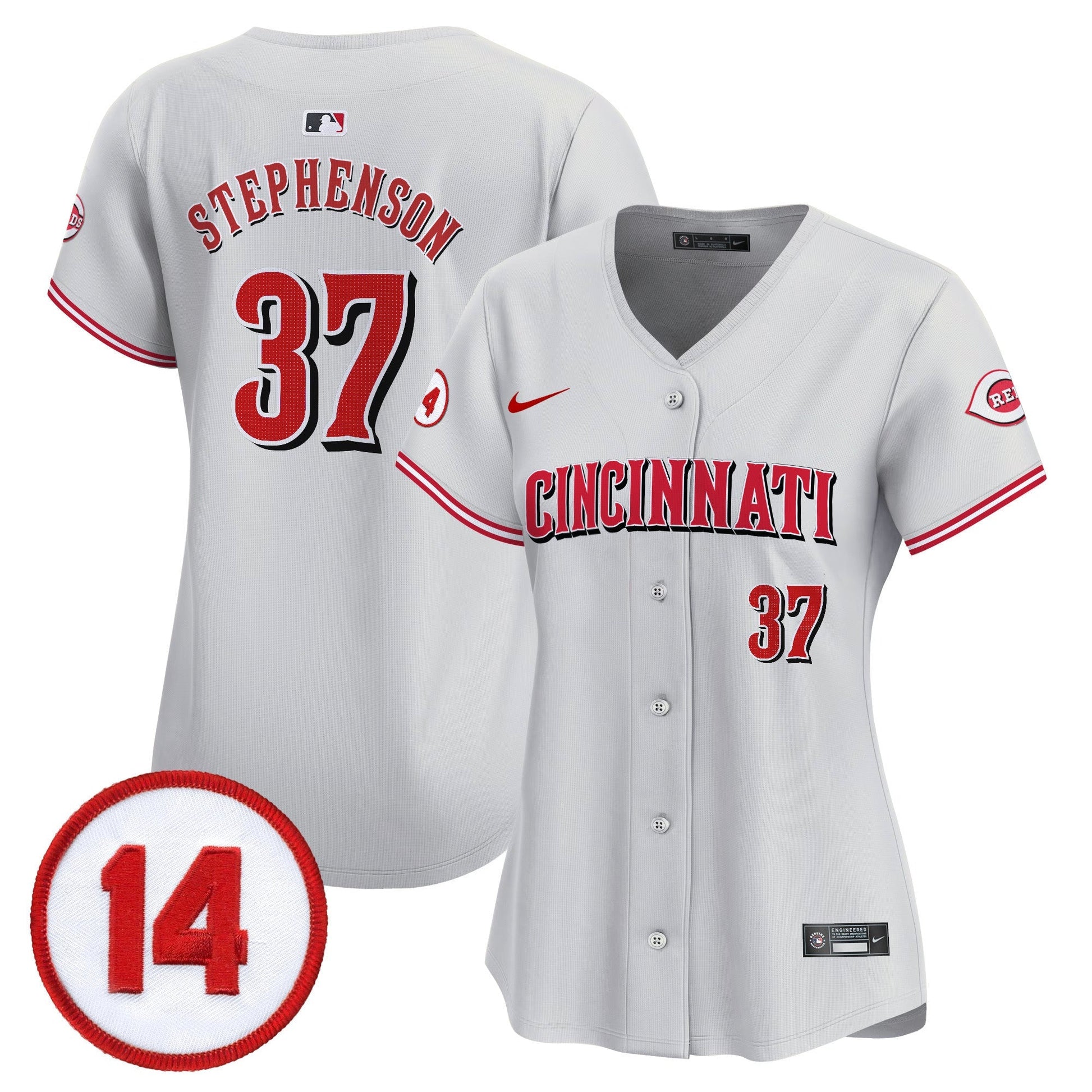Women's Cincinnati Reds Pete Rose Patch Vapor Premier Limited Jersey - All Stitched