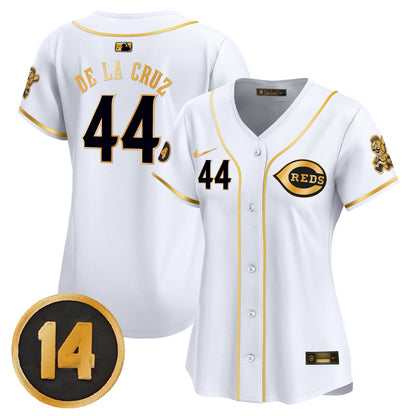 Women's Cincinnati Reds Pete Rose Patch Vapor Premier Limited Jersey - All Stitched